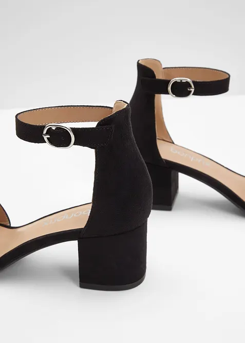 Sandalettes &agrave; talon carr&eacute;, bonprix