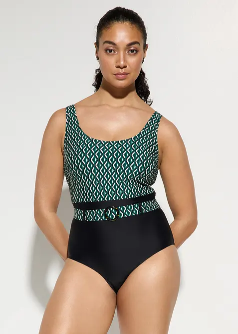 Maillot sculptant avec ceinture, maintien mod&eacute;r&eacute;, bonprix