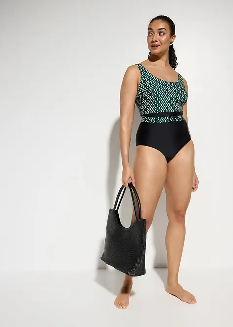 Maillot sculptant avec ceinture, maintien mod&eacute;r&eacute;, bonprix