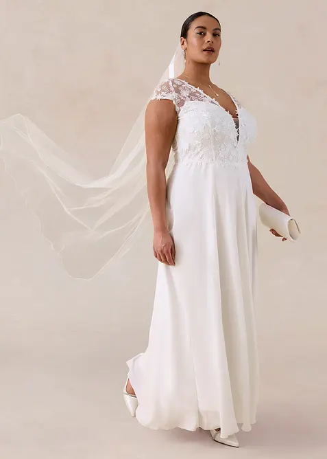 Robe de mari&eacute;e &agrave; dentelle, bonprix