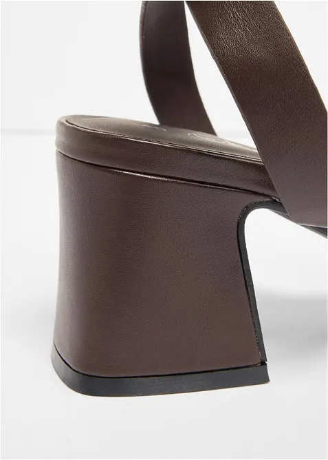 Sandalettes &agrave; talon carr&eacute;, bonprix