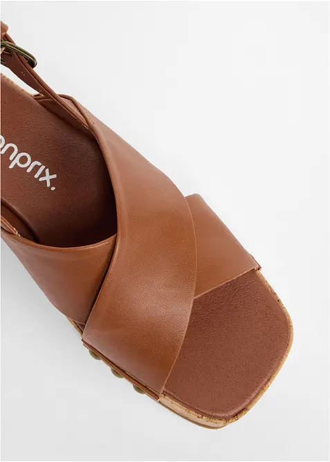 Sandalettes compens&eacute;es, bonprix