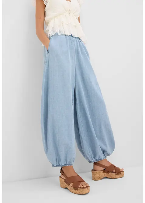 Pantalon sarouel l&eacute;ger, bonprix