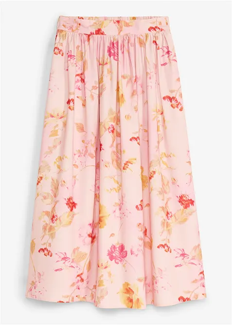 Jupe longue en cr&ecirc;pe l&eacute;ger, bonprix