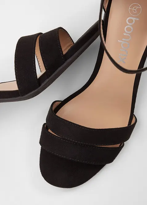 Sandalettes &agrave; talon carr&eacute;, bonprix