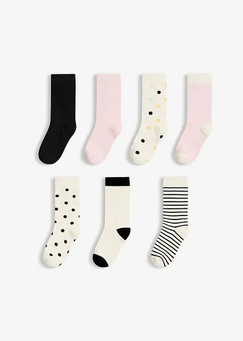 Lot de 7 paires de chaussettes coton, bonprix