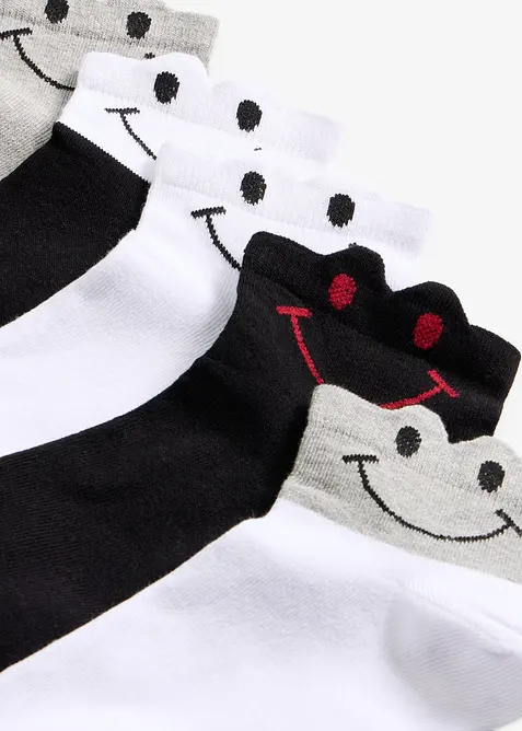 Lot de 5 paires de chaussettes courtes, bonprix