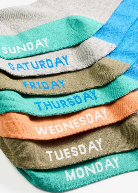 Lot de 7 paires de chaussettes, bonprix