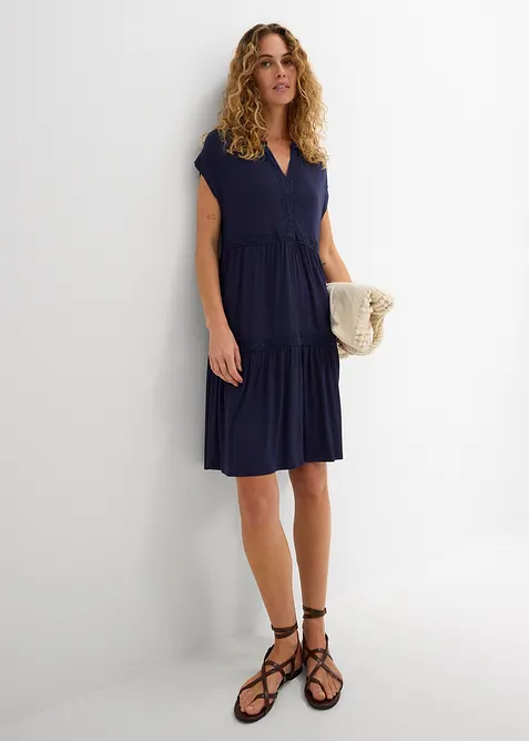 Robe-tunique douce en viscose extensible, bonprix