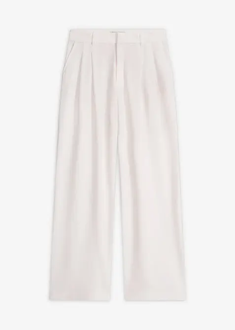 Pantalon large &agrave; pinces, bonprix