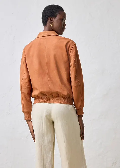 Blouson en cuir velours, bonprix