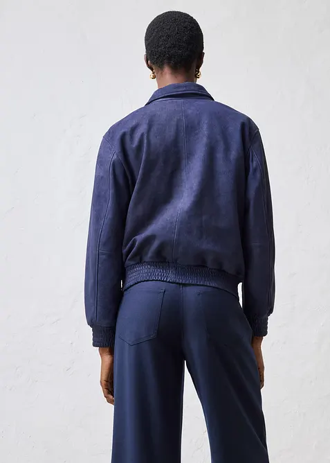 Blouson en cuir velours, bonprix