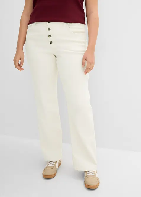 Jean droit taille haute, extensible, bonprix