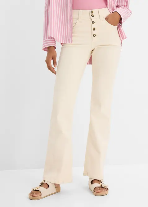 Jean droit taille haute, extensible, bonprix