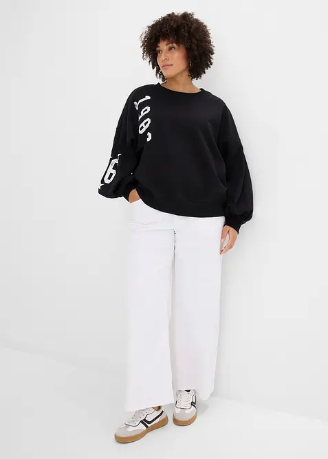 Sweat oversize 100% coton, bonprix
