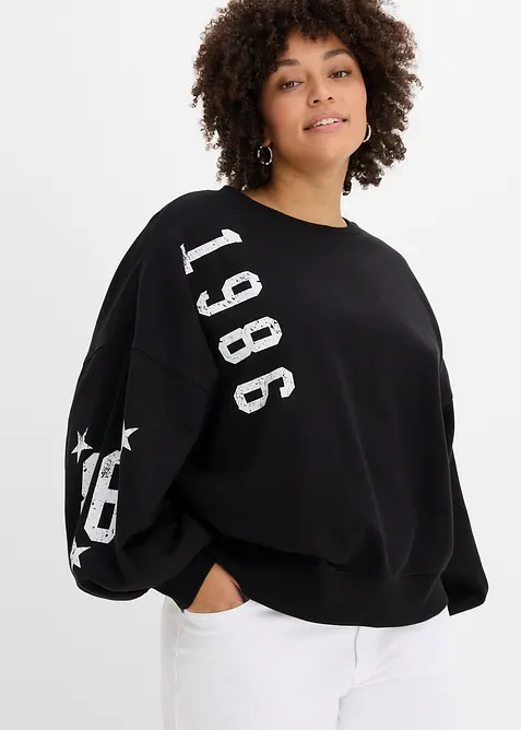 Sweat oversize 100% coton, bonprix