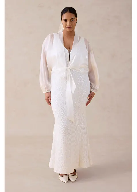 Robe de mari&eacute;e brod&eacute;e de sequins, bonprix