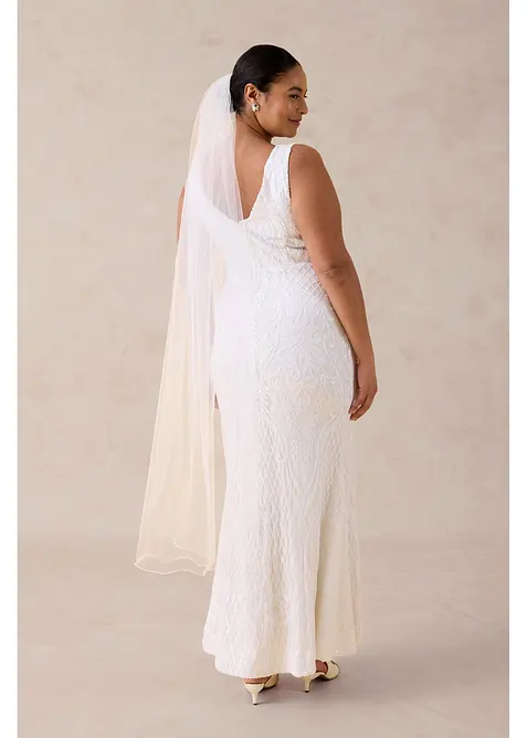 Robe de mari&eacute;e brod&eacute;e de sequins, bonprix