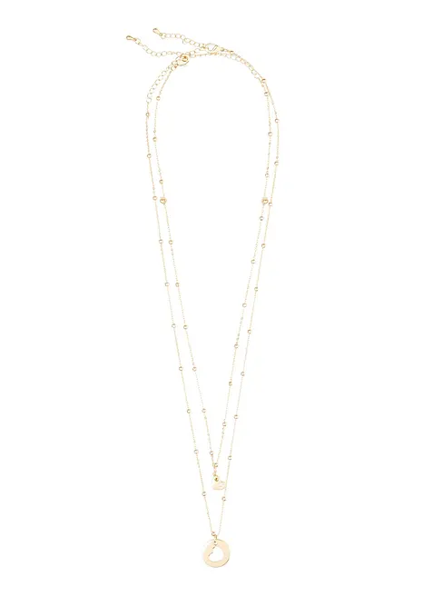 Colliers (ens. 2 pces) avec pendentifs c&oelig;urs, bonprix