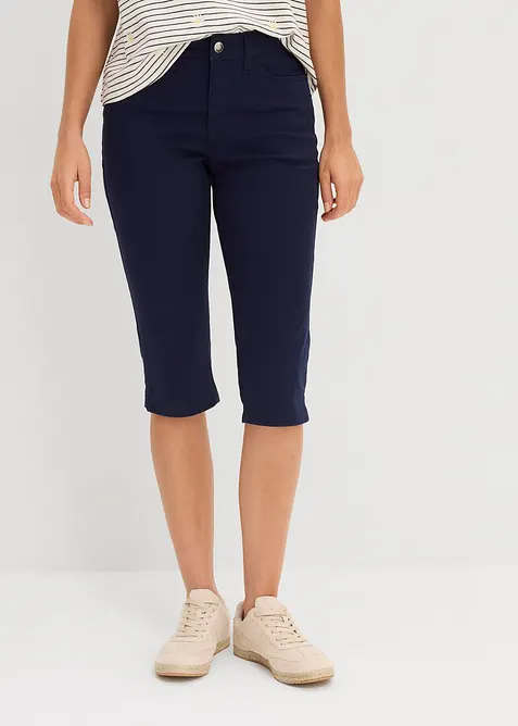 Pantalon corsaire &agrave; taille &eacute;lastiqu&eacute;e, bonprix