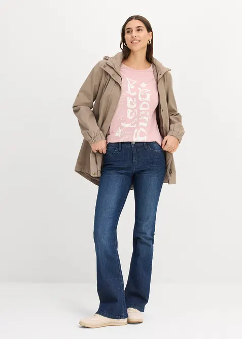 T-shirt long 100% coton, bonprix