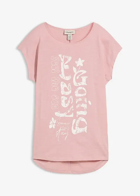 T-shirt long 100% coton, bonprix