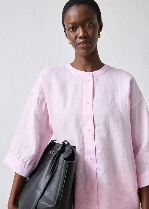 Chemisier oversize 100% lin, bonprix