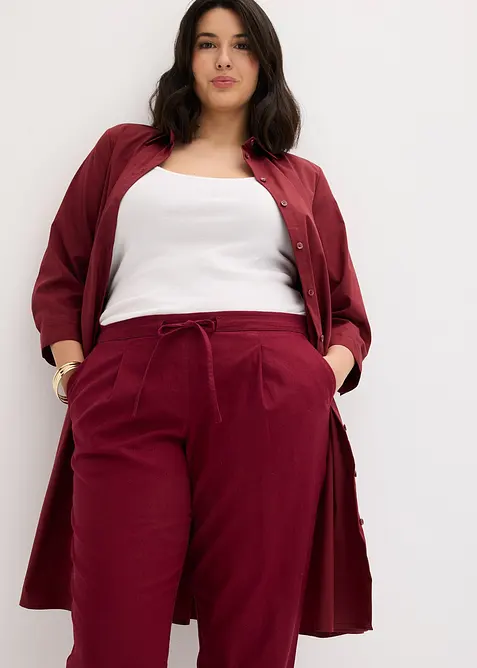 Pantalon en lin m&eacute;lang&eacute;, bonprix