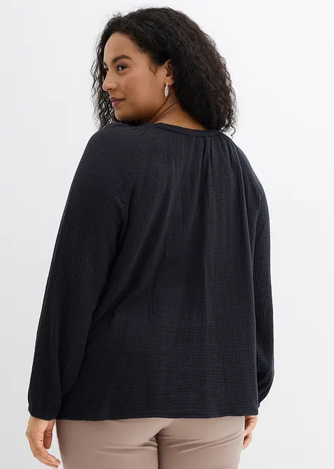 Blouse ample en gaze de coton, bonprix