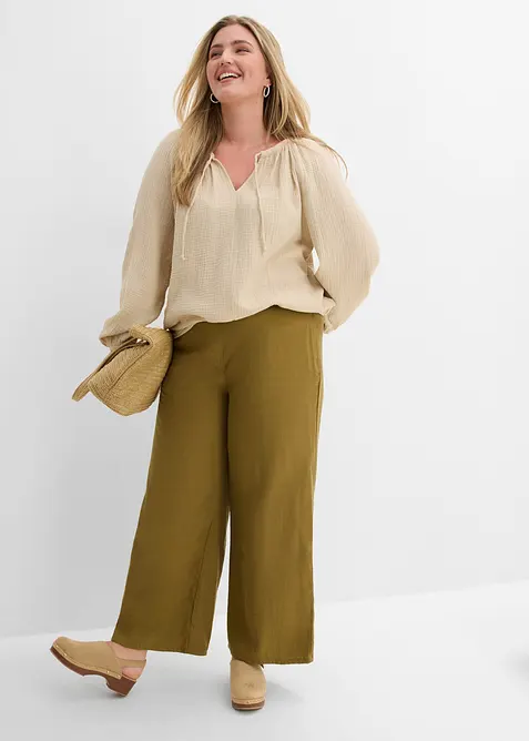 Blouse ample en gaze de coton, bonprix