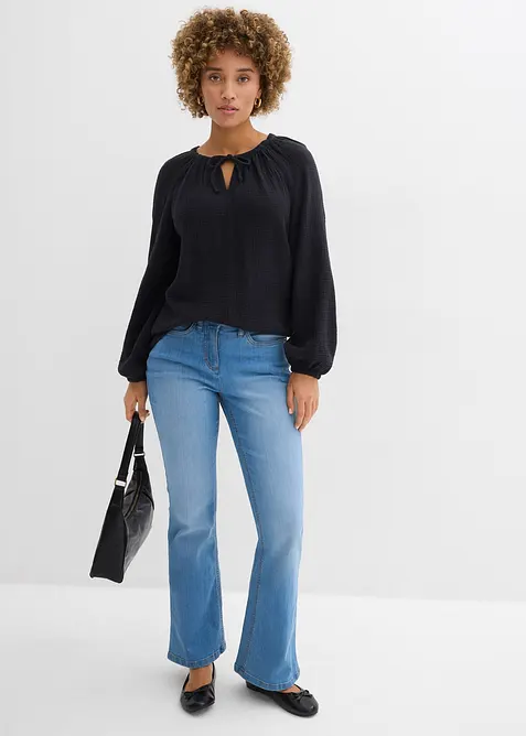 Blouse ample en gaze de coton, bonprix