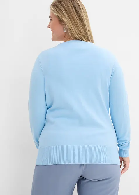 Gilet boutonn&eacute; en maille fine, bonprix