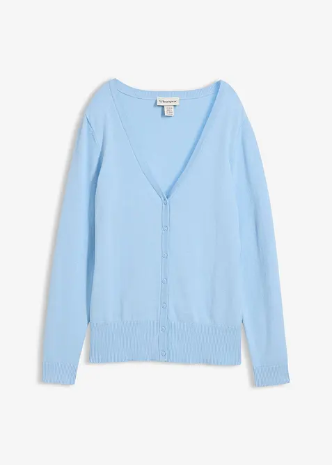 Gilet boutonn&eacute; en maille fine, bonprix