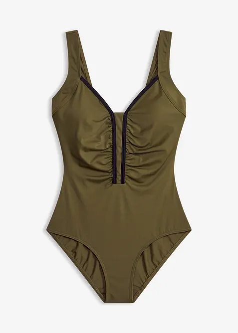 Maillot 1 pi&egrave;ce &agrave; passepoil, bonprix