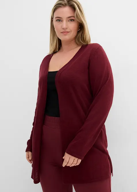 Gilet en maille 100% coton flamm&eacute;, bonprix