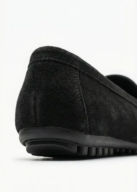 Mocassins en cuir velours, bonprix