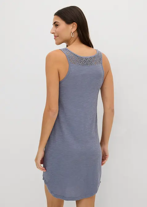 Robe en jersey coton avec dentelle, bonprix