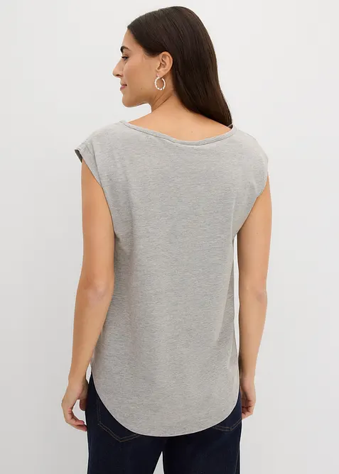 T-shirt fluide, plus long derri&egrave;re, bonprix