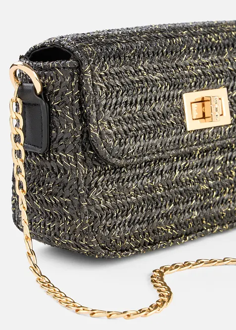 Sac &agrave; bandouli&egrave;re effet paille avec fil brillant, bonprix