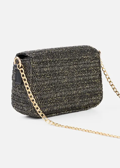 Sac &agrave; bandouli&egrave;re effet paille avec fil brillant, bonprix