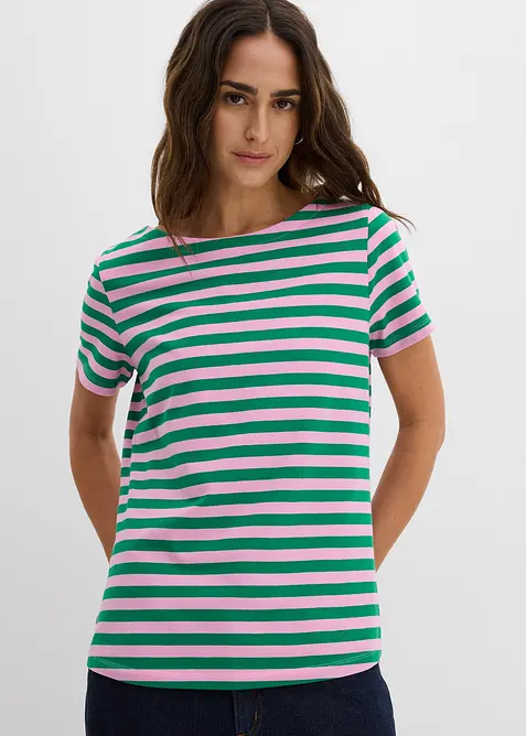 T-shirt &agrave; encolure bateau, bonprix