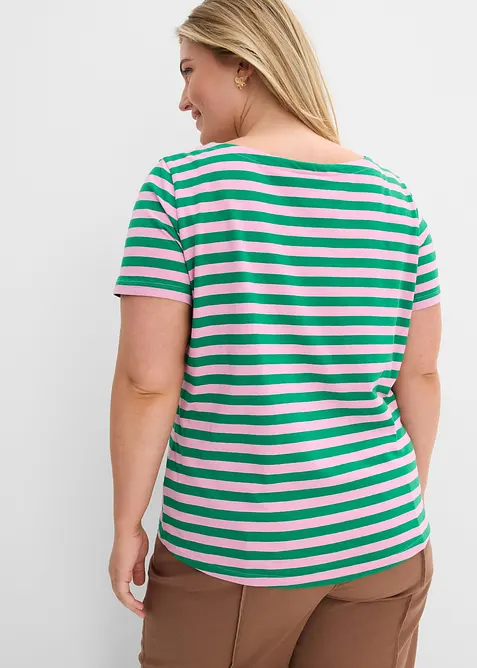 T-shirt &agrave; encolure bateau, bonprix