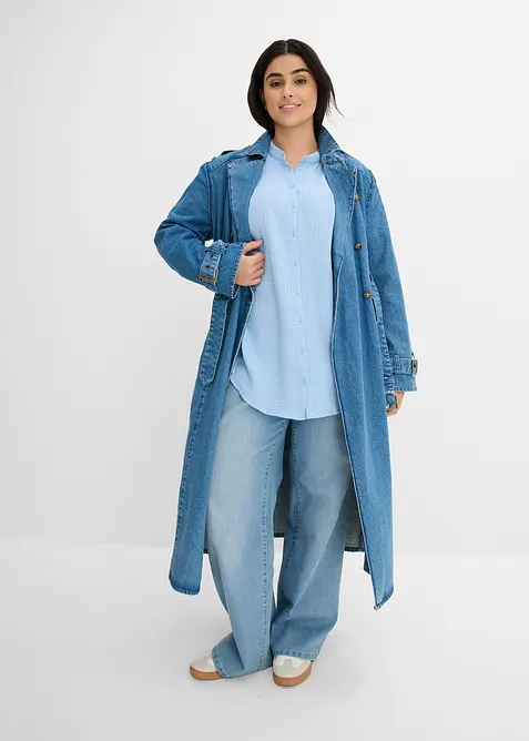 Chemisier long en gaze de coton, bonprix