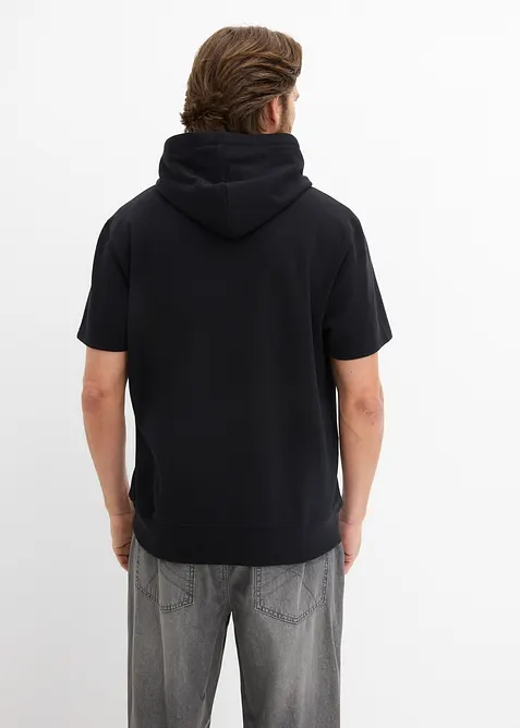 Sweat &agrave; capuche, manches courtes, bonprix