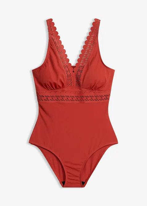 Maillot 1 pi&egrave;ce &agrave; empi&egrave;cements d&eacute;coup&eacute;s au laser, bonprix