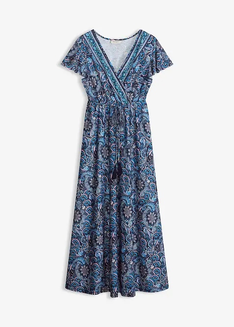 Robe longue en jersey imprim&eacute;, bonprix