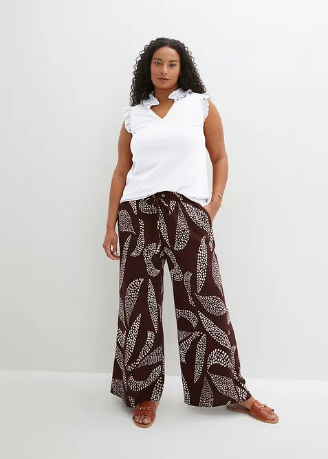Pantalon large en viscose, bonprix