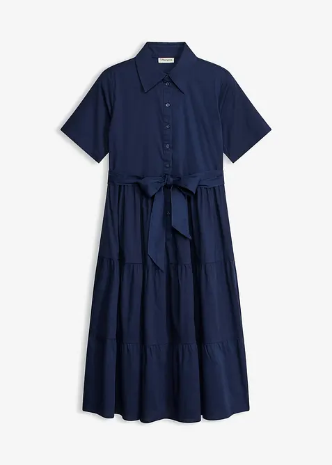 Robe-chemise en coton extensible, bonprix