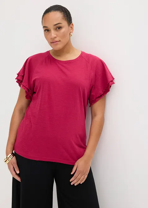 T-shirt &agrave; manches fantaisie, bonprix