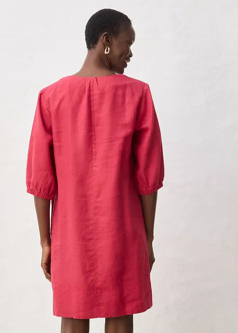 Robe 100&nbsp;% lin, manches 3/4, bonprix